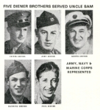  Five Diener brothers in the service. Genealogy of John S. and Rebecca Kettering Kreider Family.